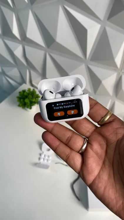 Earbuds with LCD Tablet Airpods pro 2 with LCD touchscreen display bluetooth 5.3 for ios and android