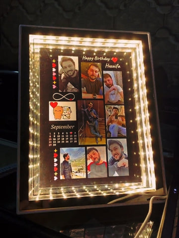 LED Magic Mirror Birthday Frame-D7