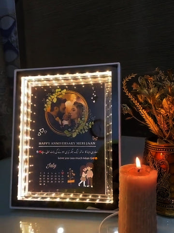 LED Couple anniversary frame D9