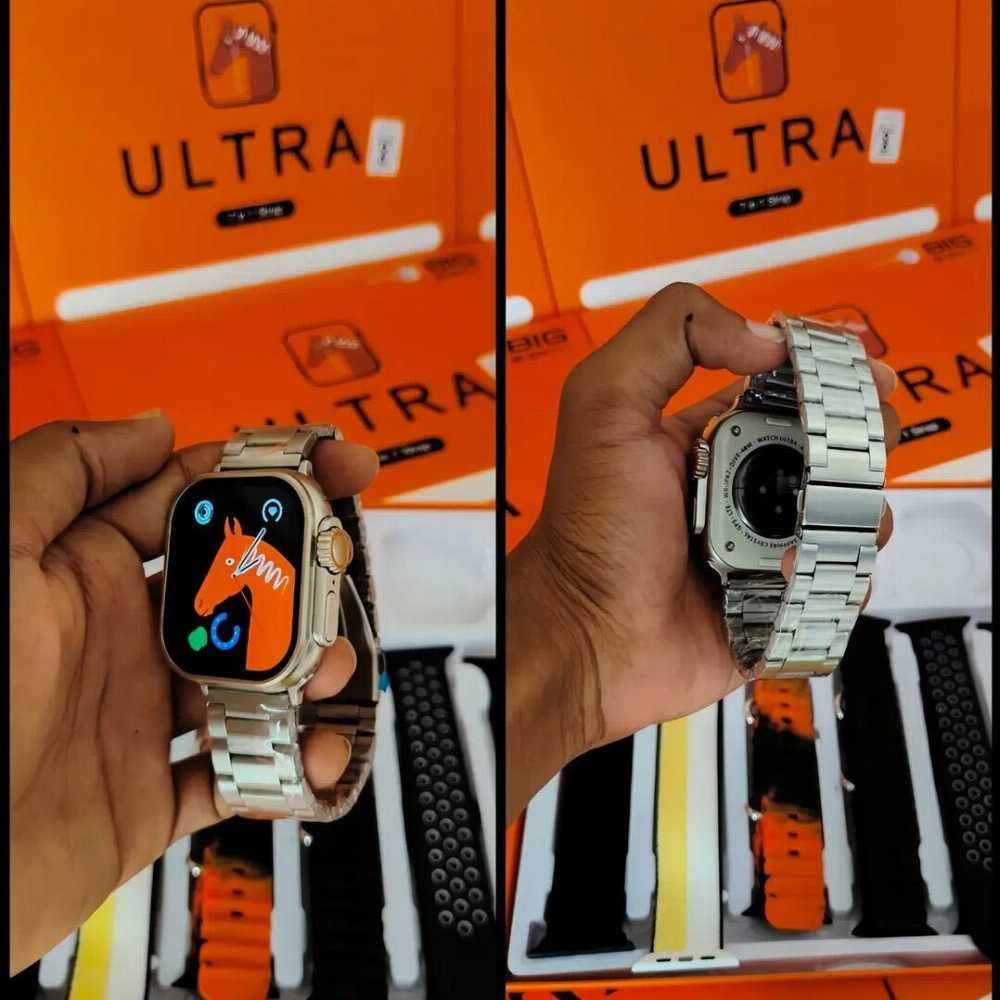 7 In 1 Ultra Smart Watch 2.1 Inch Full HD Screen Series 8 Wireless Charging 7 Straps Waterproof