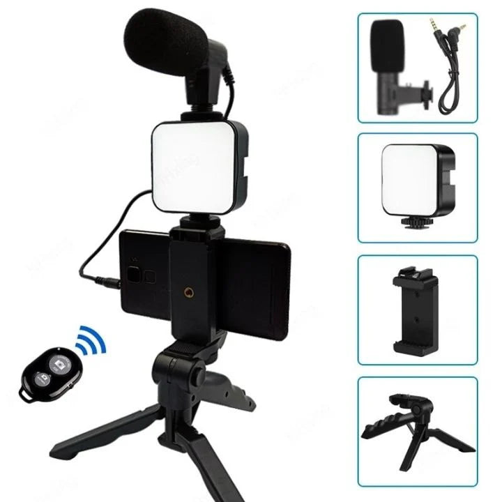 AY-49 Mobile Phone Vlog Selfie Stick Short Video Live Broadcast Fill Light Bracket Video Conference LED Mini Photography Light