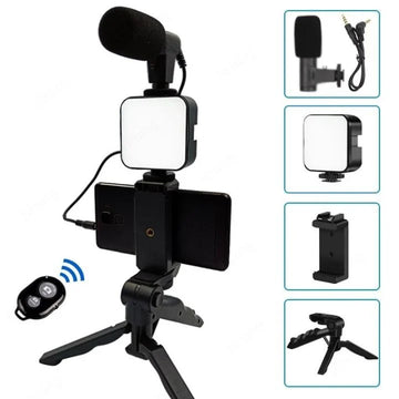 AY-49 Mobile Phone Vlog Selfie Stick Short Video Live Broadcast Fill Light Bracket Video Conference LED Mini Photography Light